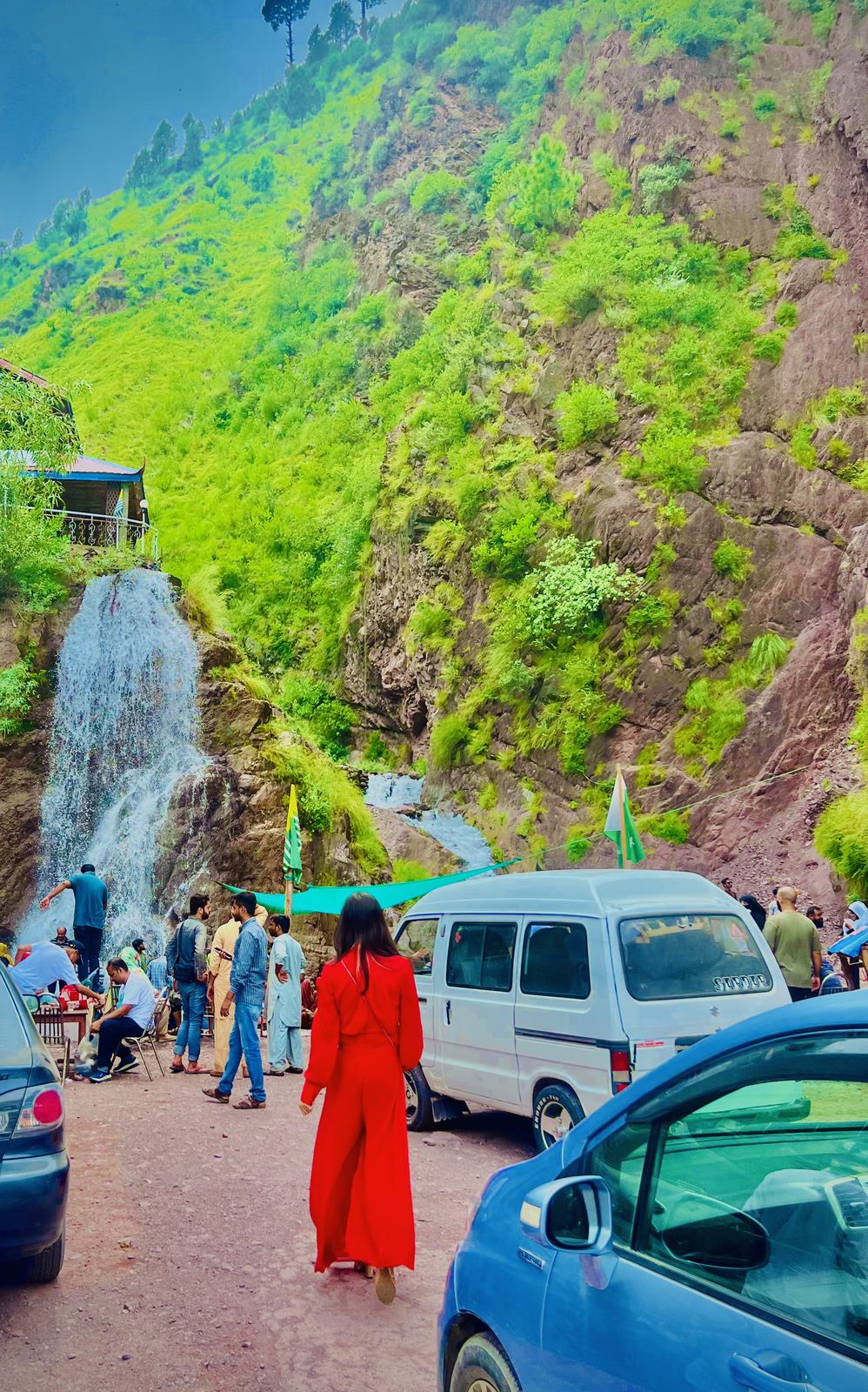 Roadside waterfall in Neelum Valley, Kashmir